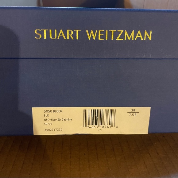 NIB Stuart Weitzman 5050 block black leather knee high boots - Picture 13 of 13